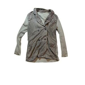 Vintage Bally Men's Suede Knit Double Breasted Blazer Jacket Gray Size 38